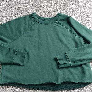 American Eagle Aerie distressed crop sweatshirt